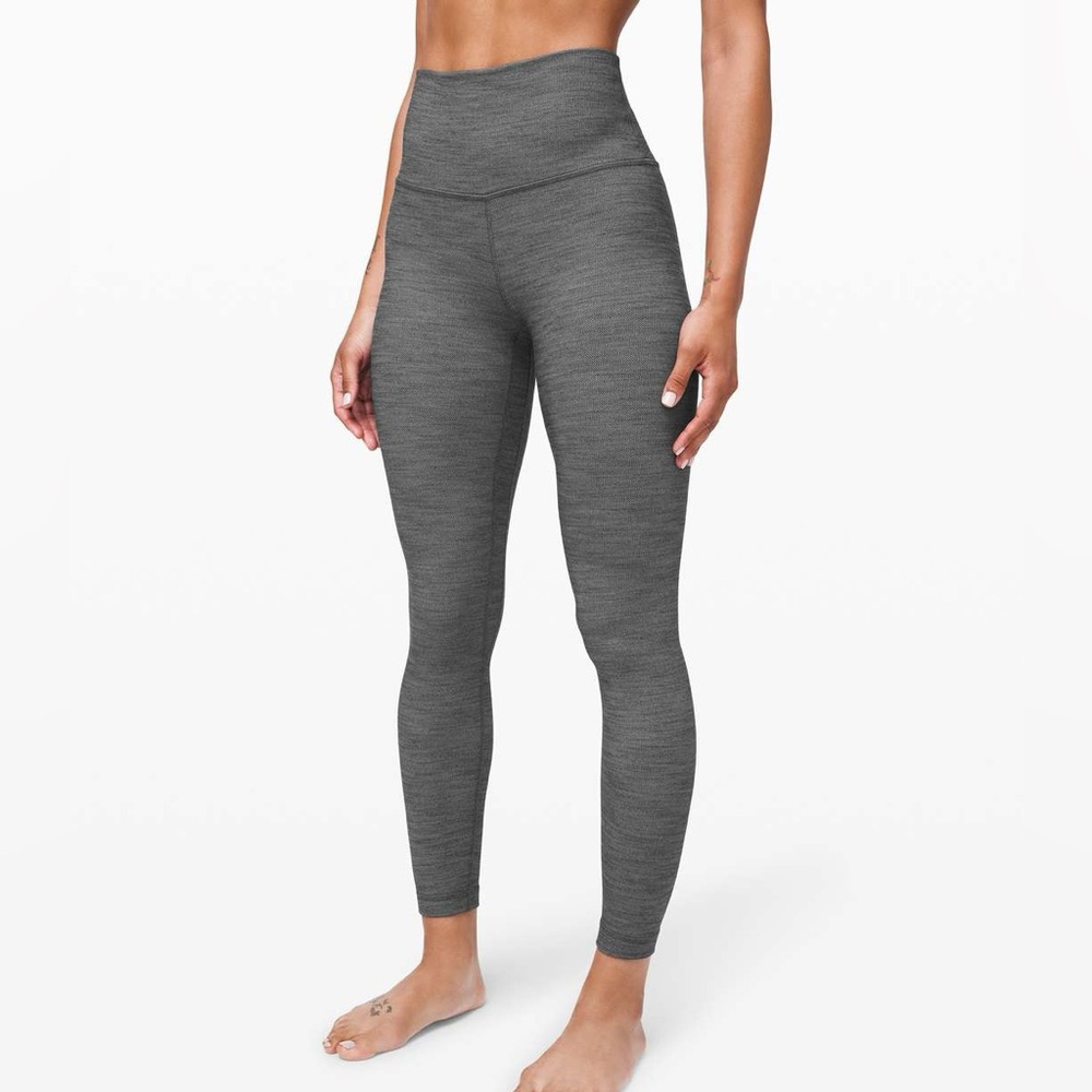 Lululemon Align Pant II  Heathered Herringbone Heathered Black Size 2